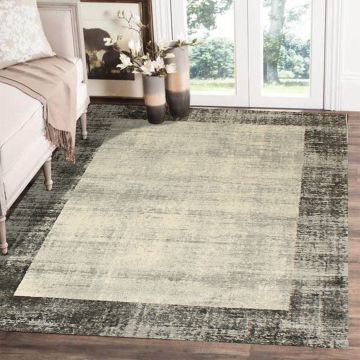 Rugsville Giovanna Bordered Ivory Modern Carpet 5'3" x 7'8"