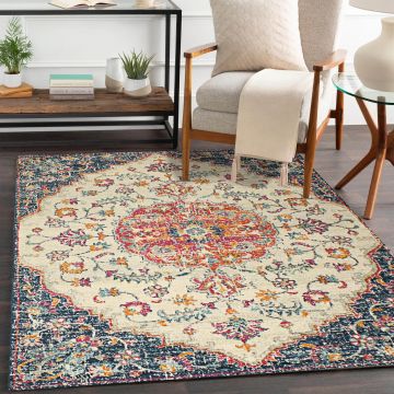 Rugsville Samiyah Oriental Ivory Persian Carpet 5'3" x 7'6"