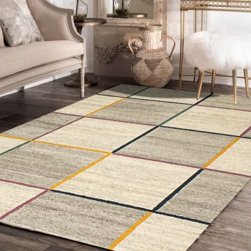 Rugsville Abril Geometric Multi Modern Carpet 5'3" x 7'7"