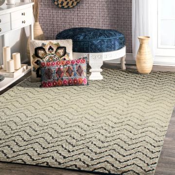 Rugsville Mae Chevron Gray Modern Carpet 5'3" x 7'1"