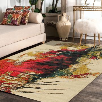 Rugsville Pearl Abstract Multi Modern Carpet 5'3" x 7'3"