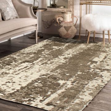 Rugsville Aryana Abstract Brown Modern Carpet 5'3" x 7'7"