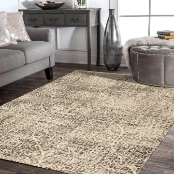 Rugsville Alyvia Graphic Brown Modern Carpet 5'3" x 7'7"