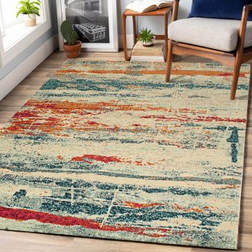 Rugsville Kenna Abstract Multi Modern Carpet 5'2" x 7'8"