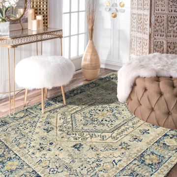 Rugsville Patience Oriental Ivory Persian Carpet 5'3" x 7'2"