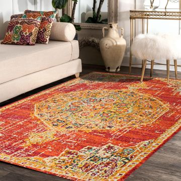 Rugsville Zuri Oriental Orange Persian Carpet 5'3" x 7'8"