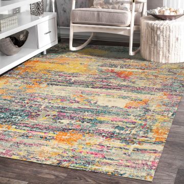 Rugsville Chana Abstract Multi Modern Carpet 5'3" x 7'9"