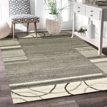 Rugsville Lilia Bordered Multi Modern Carpet 5'3" x 7'8"