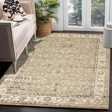 Rugsville Princess Floral Beige Persian Carpet 5'3" x 7'7"