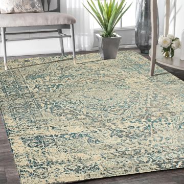 Rugsville Jaiden Oriental Blue Persian Carpet 5'3" x 7'9"