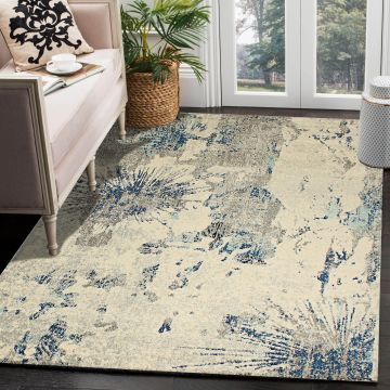 Rugsville Yesenia Abstract Gray Modern Carpet 5'3" x 7'1"