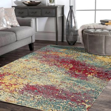 Rugsville Marlene Abstract Multi Modern Carpet 5'2" x 7'8"