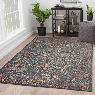 Rugsville Ayana Floral Blue Persian Carpet 5'3" x 7'7"