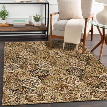 Rugsville Kai Floral Beige Persian Carpet 5'3" x 7'7"