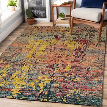 Rugsville Alaya Abstract Multi Modern Carpet 5'3" x 7'7"