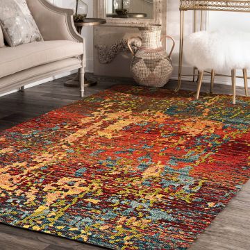 Rugsville Diya Abstract Multi Modern Carpet 5'3" x 7'7"