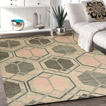 Rugsville Jaidyn Geometric Multi Modern Carpet 5'3" x 7'8"