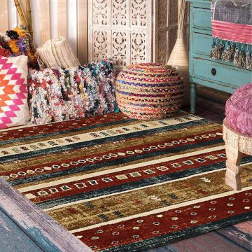 Rugsville Tia Bohemian Multi Tribal Carpet 5'3" x 7'7"