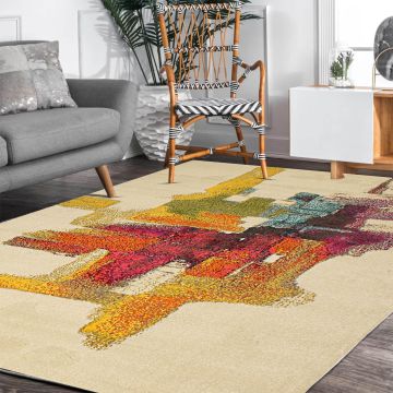 Rugsville Bryleigh Abstract Multi Modern Carpet 5'3" x 7'3"