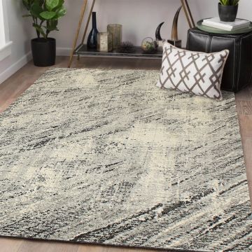 Rugsville Carissa Abstract Gray Modern Carpet 5'3" x 7'6"