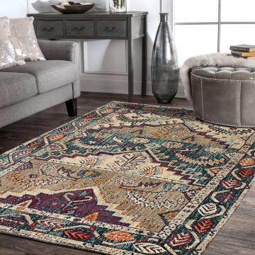 Rugsville Lara Oriental Multi Persian Carpet 5'2" x 7'8"