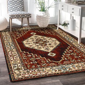 Rugsville Tess Oriental Red Persian Carpet 5'3" x 7'8"
