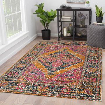 Rugsville Leona Oriental Pink Persian Carpet 5'4" x 7'8"