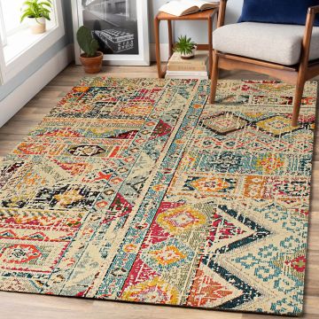 Rugsville Regan Bohemian Multi Tribal Carpet 5'4" x 7'7"