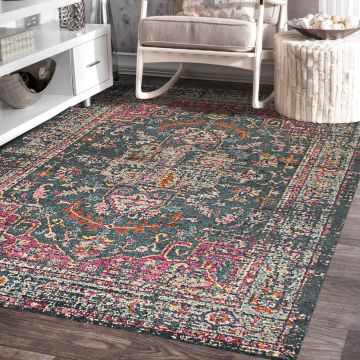 Rugsville Blakely Oriental Blue Persian Carpet 5'3" x 7'9"