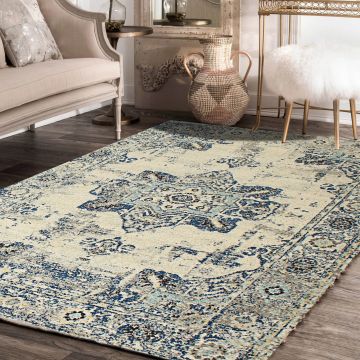 Rugsville Izabelle Oriental Ivory Persian Carpet 5'3" x 7'9"