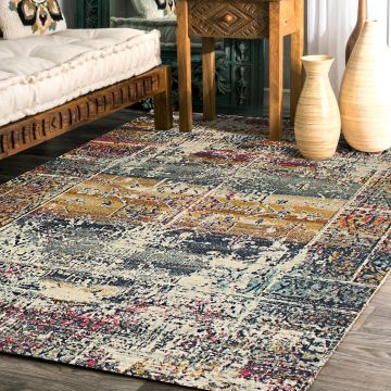 Rugsville Samiya Vintage Multi Oriental Persian Carpet 5'3" x 7'8"