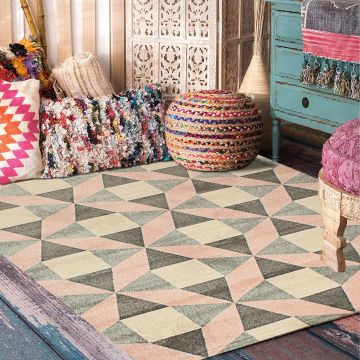 Rugsville Abrielle Geometric Multi Modern Carpet 5'2" x 7'8"