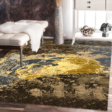 Rugsville Modern Abstract Wool & Silk Multi Hand Knotted Carpet 9' x 12'