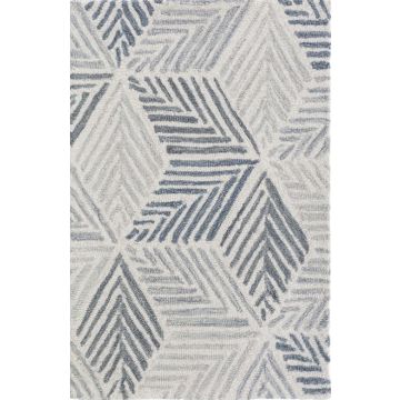 Diamond Radiant Grey Handmade Wool Carpet 3' x 5'