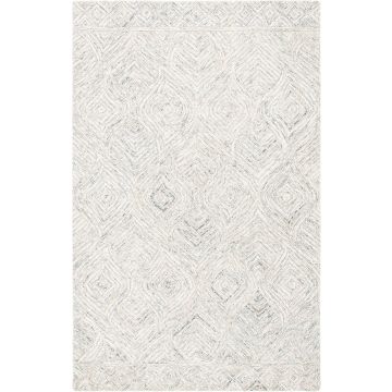  GRASSLOOP Ivory Blue Modern Handmade Wool Carpet 