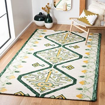  Tuscan Ivory Gold Bohemian Handmade Wool Carpet 