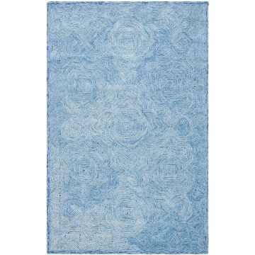  GRASSLOOP Sky Blue Modern Handmade Wool Carpet 