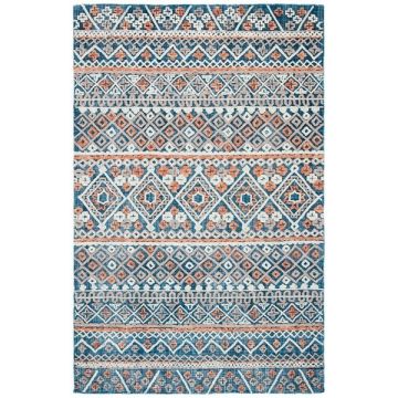  Tuscan Blue Multi Bohemian Handmade Wool Carpet 