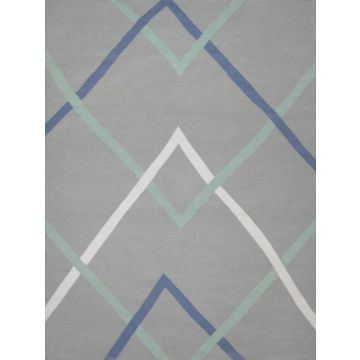 Bellamy Emma Modern Silver  Handmade Wool Carpet 