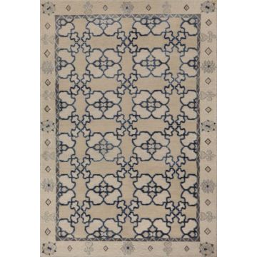 Christina Avana Oriental Steel  Handmade Wool Carpet 