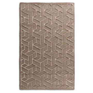 Nash Fleat Modern Tan Handmade Wool Carpet 