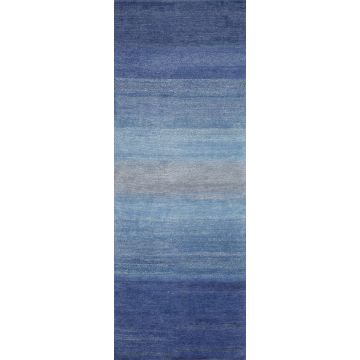 Fade Iris Modern Cobalt  Handmade Wool Carpet 