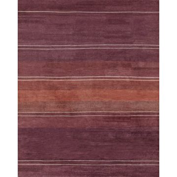 Fade Raisin Modern Cordovan  Handmade Wool Carpet 