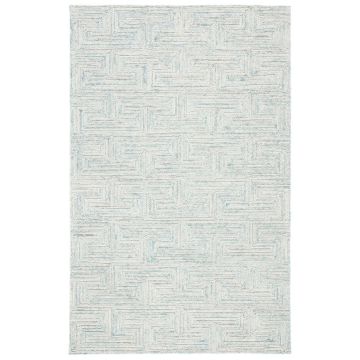  GRASSLOOP Light Blue Modern Handmade Wool Carpet 