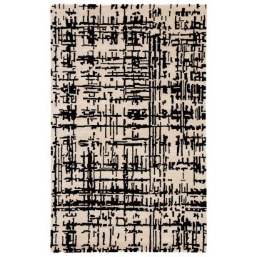 Jase Wadem Modern Ivory Handmade Wool Carpet 