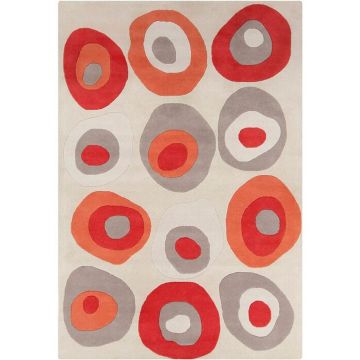 Zayden Abstran Modern Off White Handmade Wool Carpet 