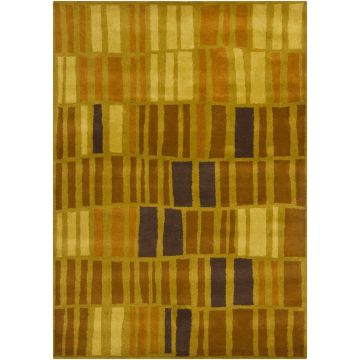 Novalee Totra Modern Gold Handmade Wool Carpet 