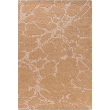Wren Marbel Modern Peach Handmade Wool Carpet 
