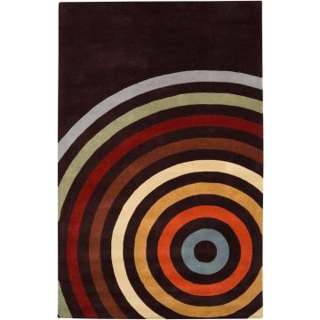 Mila Archer Modern Brown Handmade Wool Carpet 