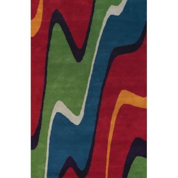 Harlow Soga Abstract Modern Multi Handmade Wool Carpet 